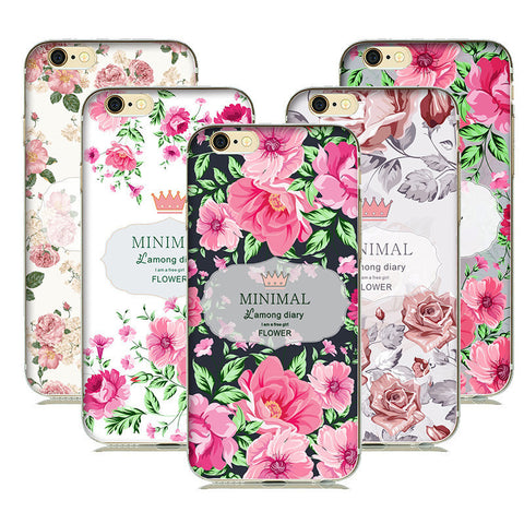 Beautiful Floral Flower Girls Phone Case Soft Silicone