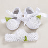 Ivory newborn Booties christening shoes