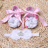 Ivory newborn Booties christening shoes