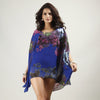 Summer Boho Floral Print Loose Chiffon Kimono Blouse Women