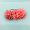 Fabric flower floral Hair rope clip baby girls accessories